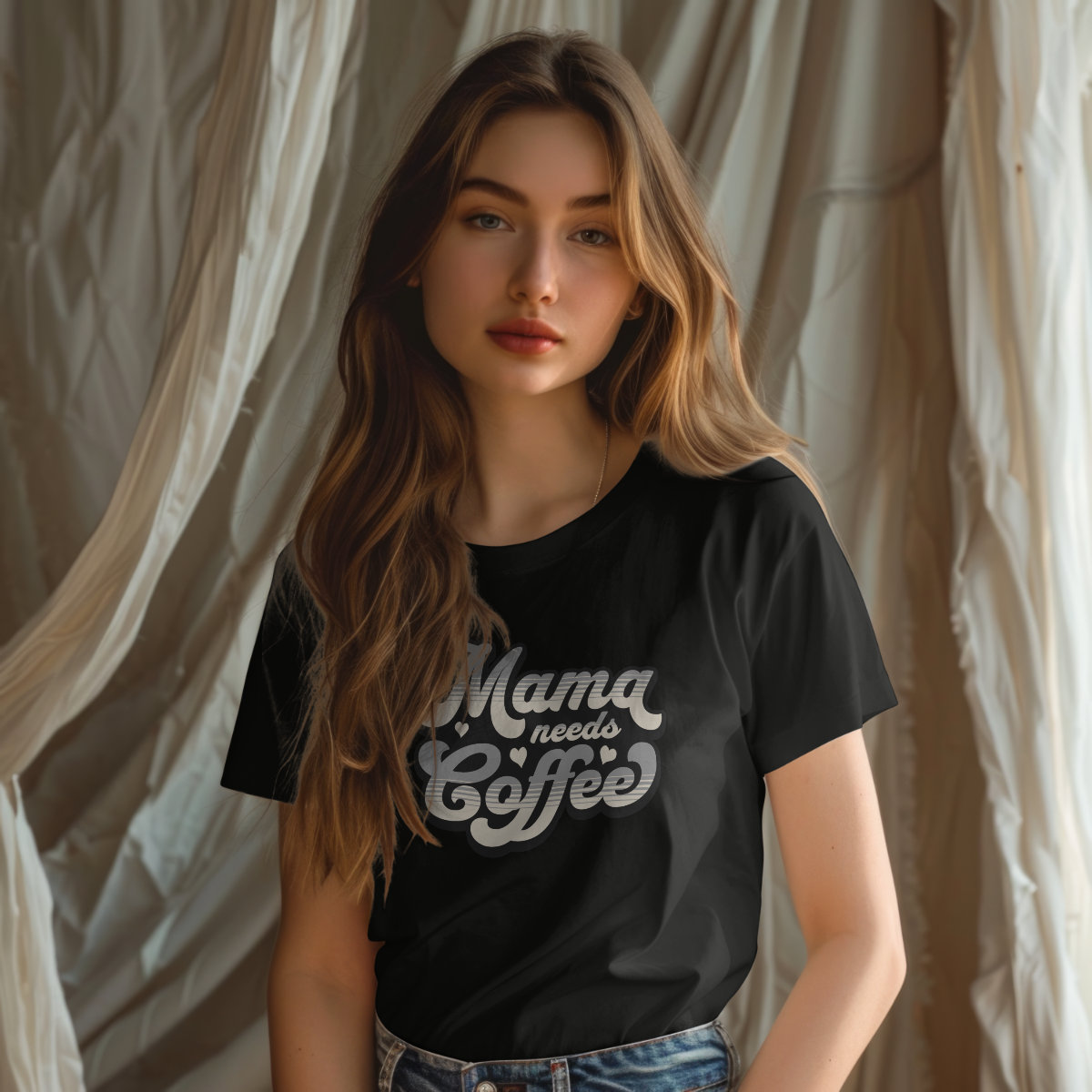 Unisex t-paita "Mama tarvitsee kahvia"